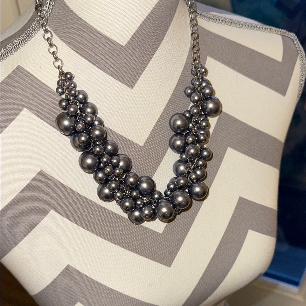 Elegant Silver Beaded Necklace